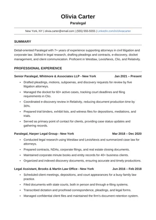 Minimalist ATS resume template preview: two-page, one-column Arial layout with thin section rules