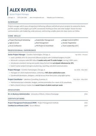 Technical ATS resume template preview: skills-focused one-column layout for engineering and IT roles
